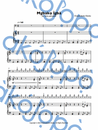 Mgbakọ Ị̀gbà (Solo Cello + Piano)