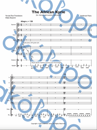 The African Kyrie (SATB Choir + Percussion + Piano)